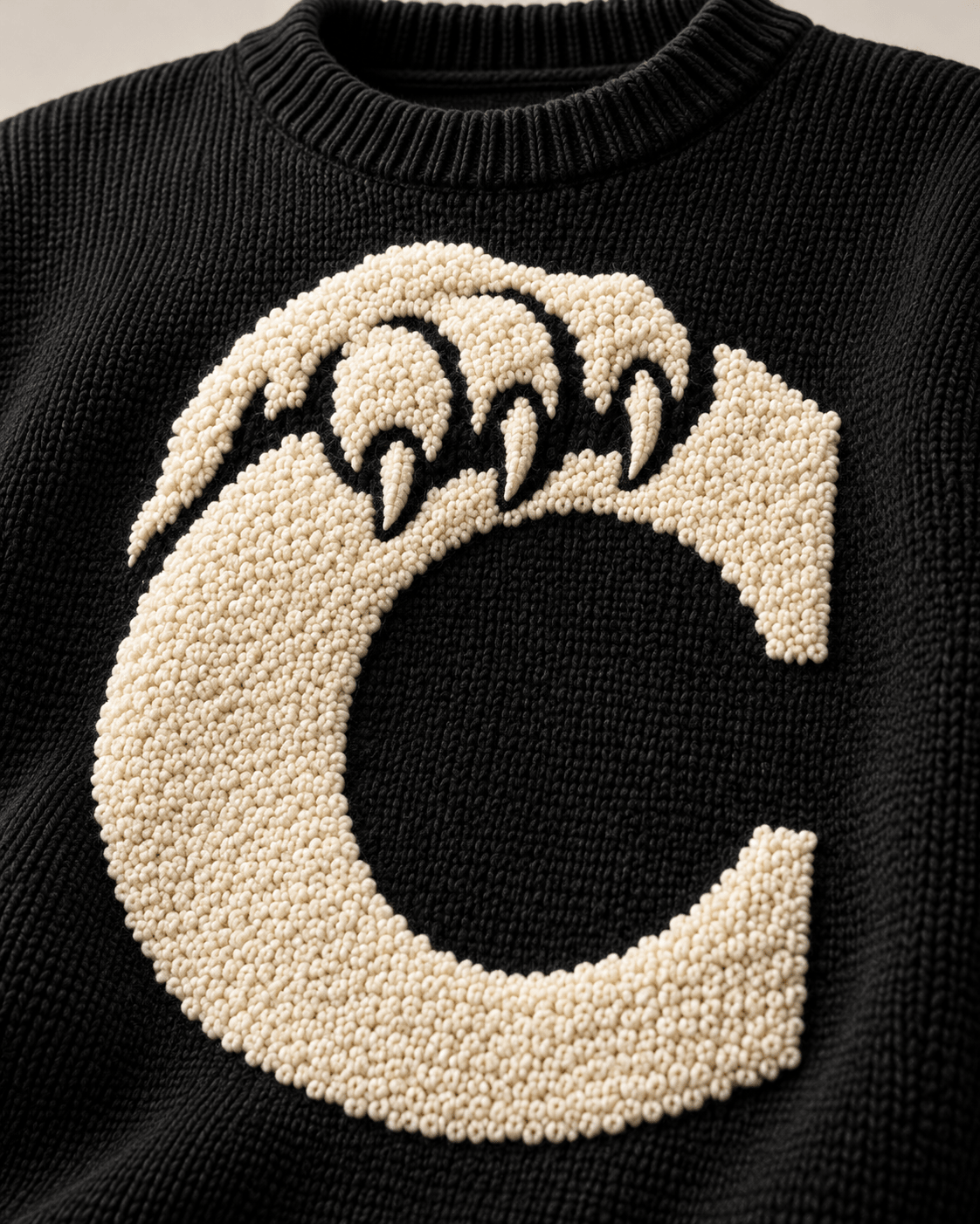 CAVREN GRIP Knit Sweater — Obsidian & Ivory - CAVREN