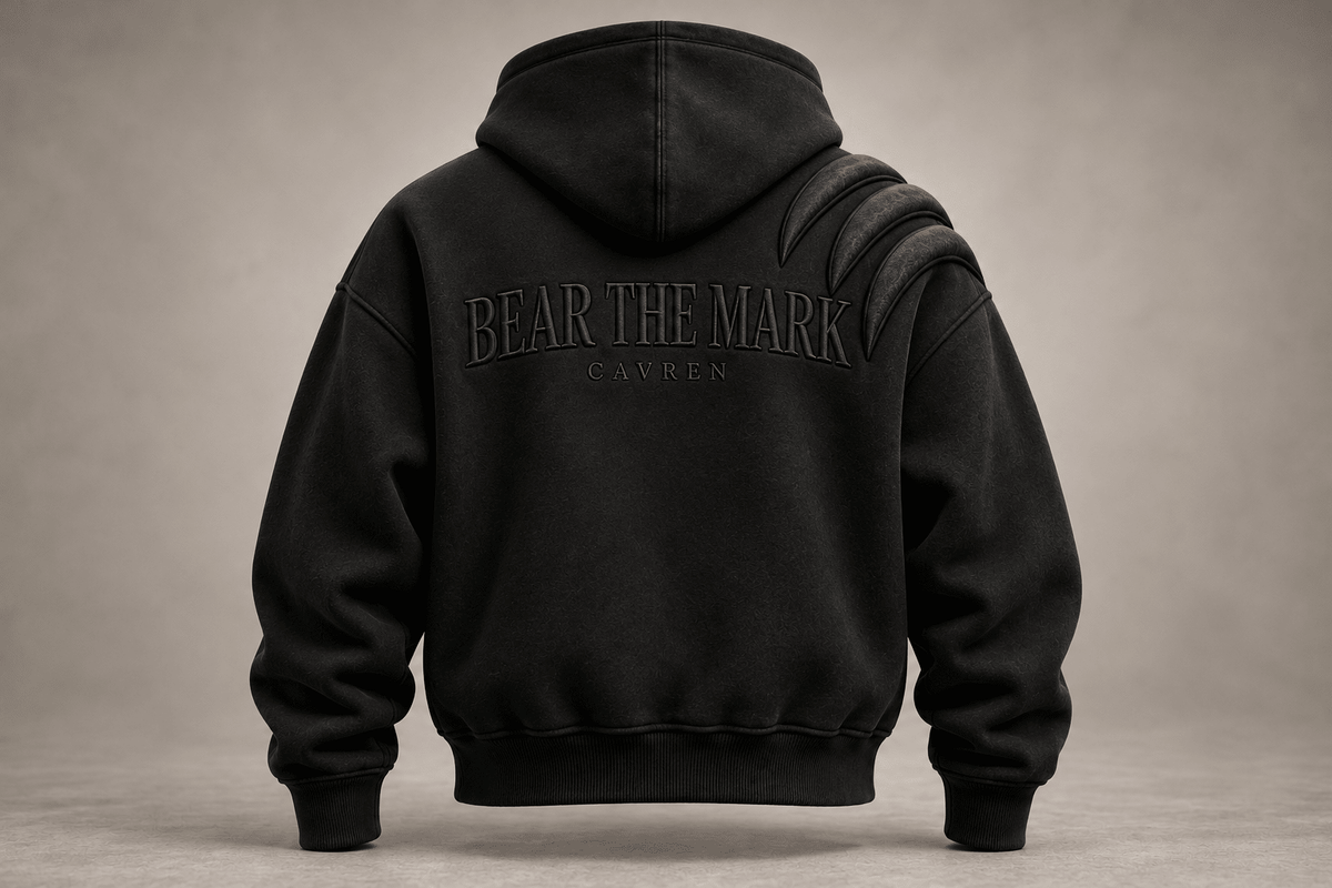 CAVREN GRIP Hoodie — Onyx Black - CAVREN