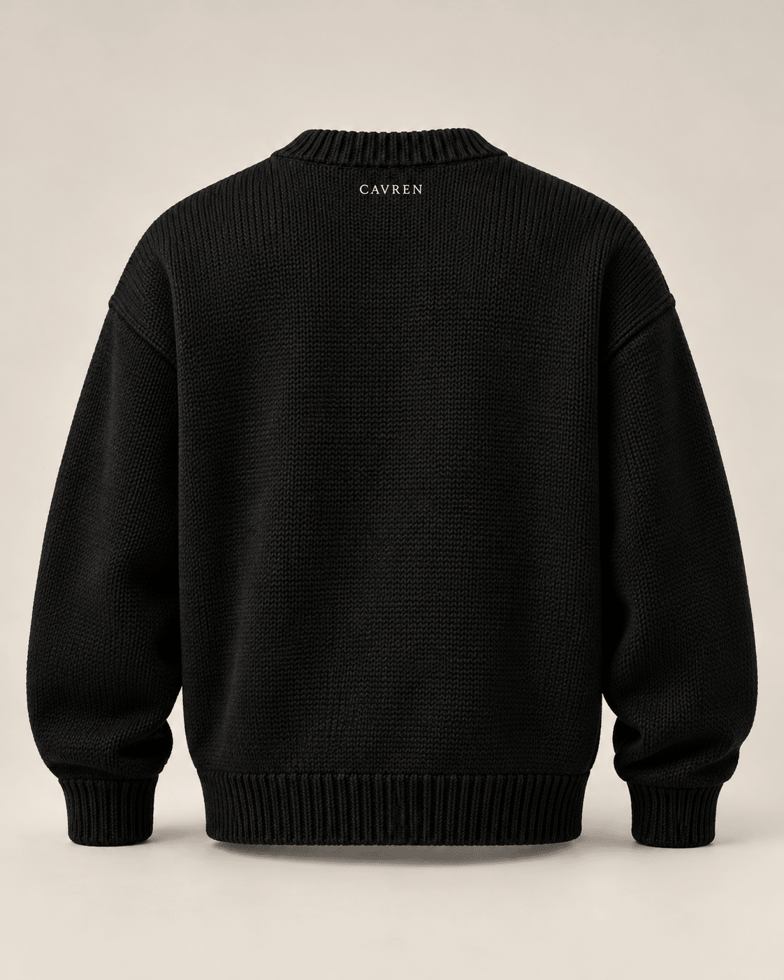 CAVREN GRIP Knit Sweater — Obsidian & Ivory - CAVREN