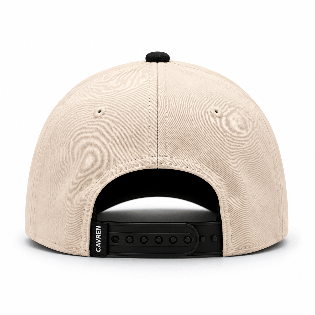 CAVREN Signature Script Snapback — Cream & Black - CAVREN
