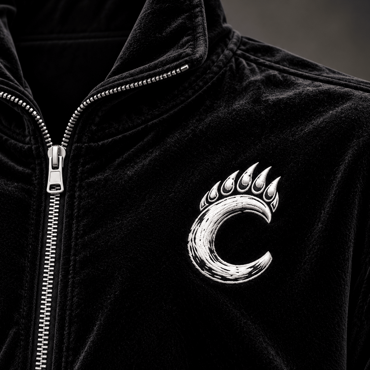 CAVREN Signature Velvet Tracksuit — Women’s Black - CAVREN