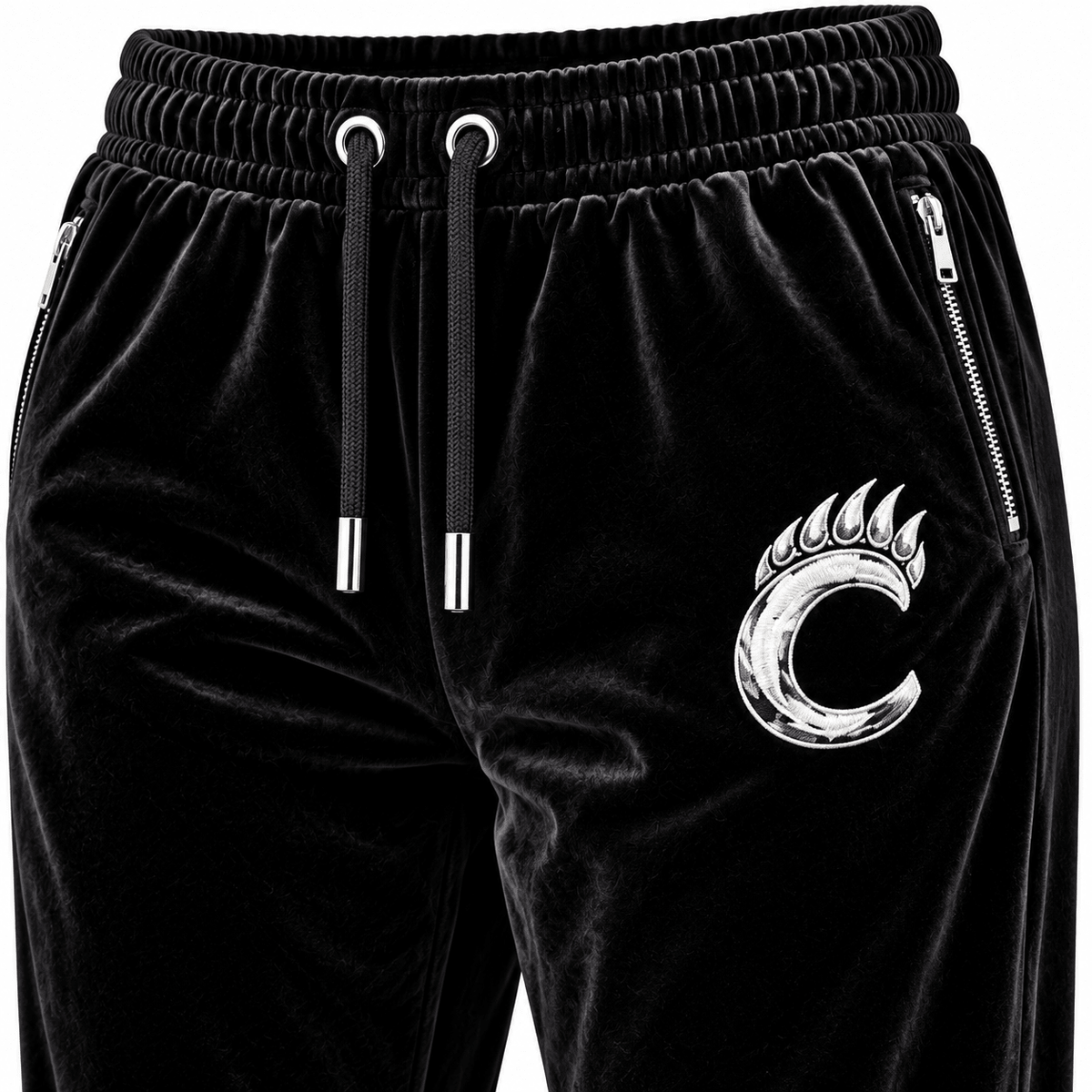 CAVREN Signature Velvet Tracksuit — Women’s Black - CAVREN